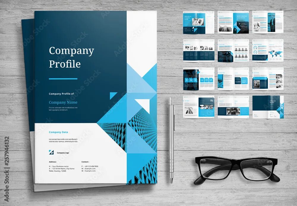 Буклет it. Листовки профиля. Дизайн пдф. Company profile