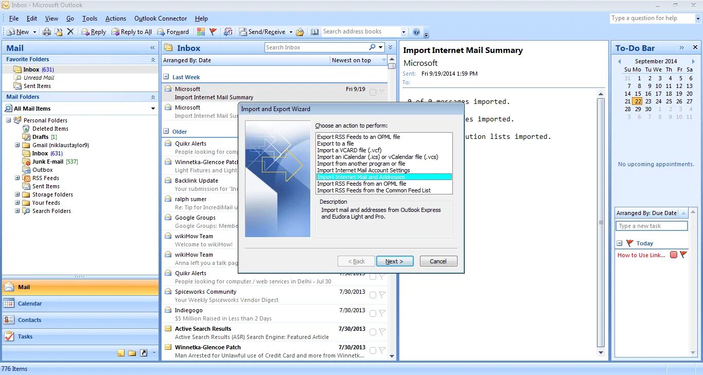 Microsoft windows outlook