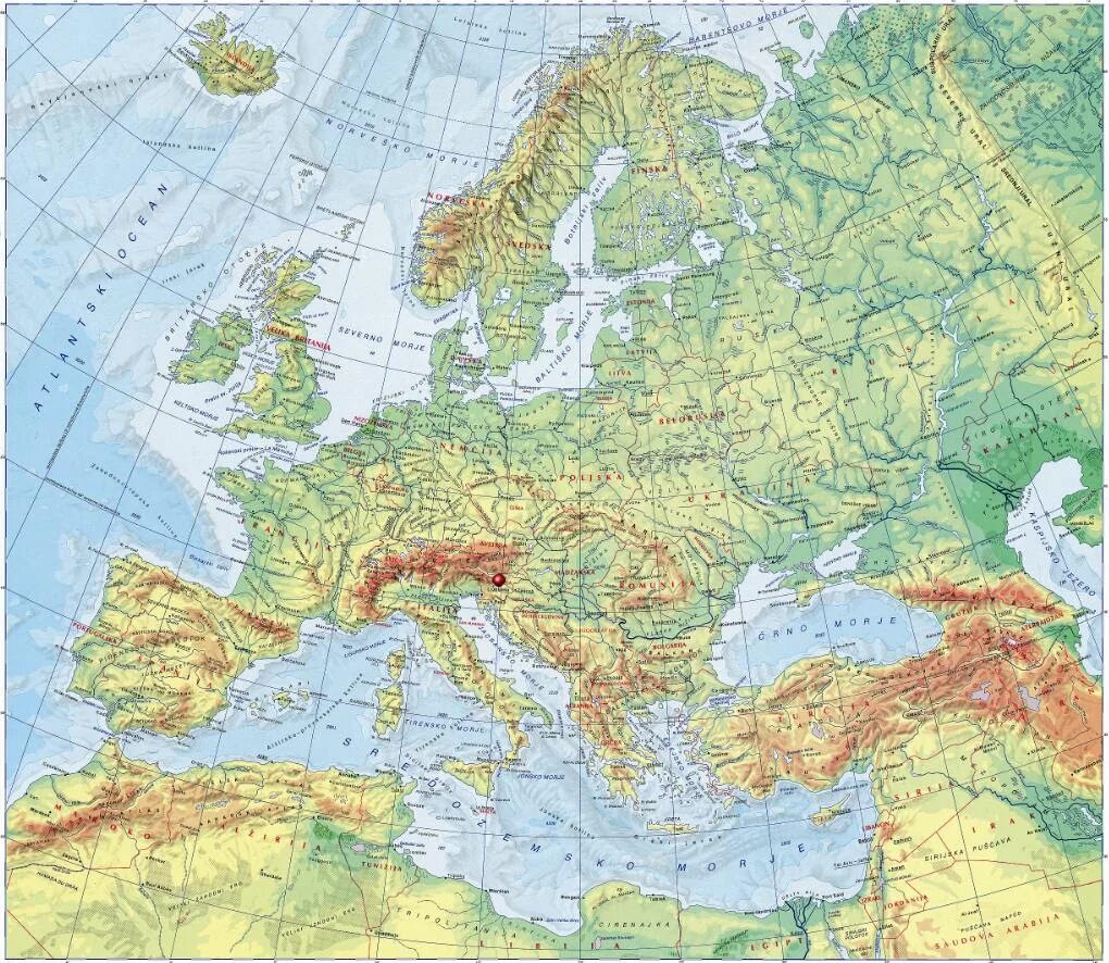 Океан на западе европы. Карта рек Европы географическая. Физическая карта Европы. Карта Европы географическая крупная. Рельеф зарубежной Европы на карте.