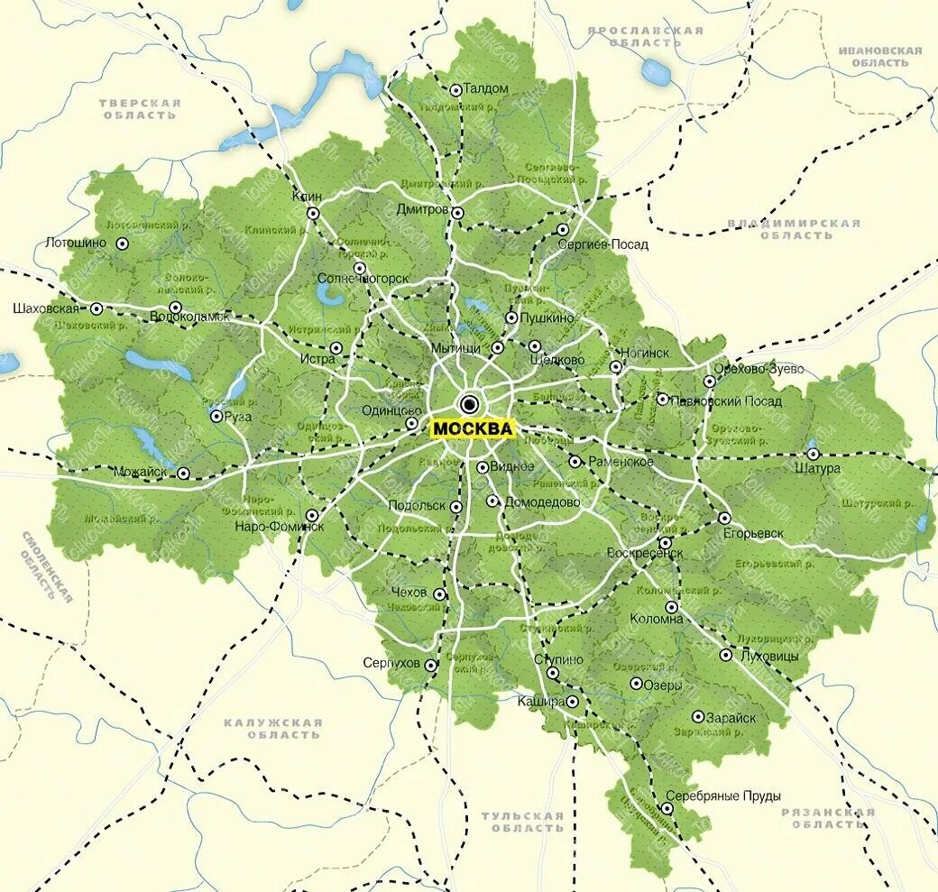 Географическая карта москвы и московской области. Карта московской области области с городами. Карта москвы и московской области с городами. Районные города московской области на карте. Карта муниципалитетов московской области.
