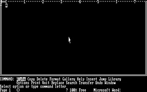Ms dos word