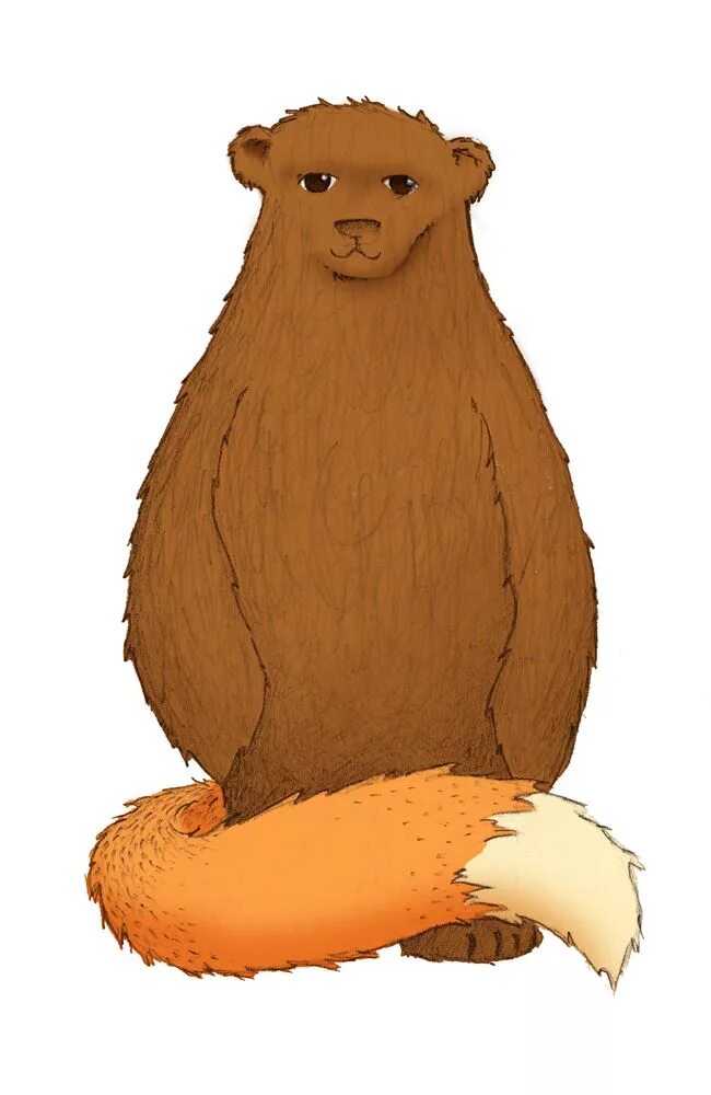 The fox and the bear. Медведь и лиса. Лисичка и медведь. Лиса и медведь рисунок. Лисий медведь.