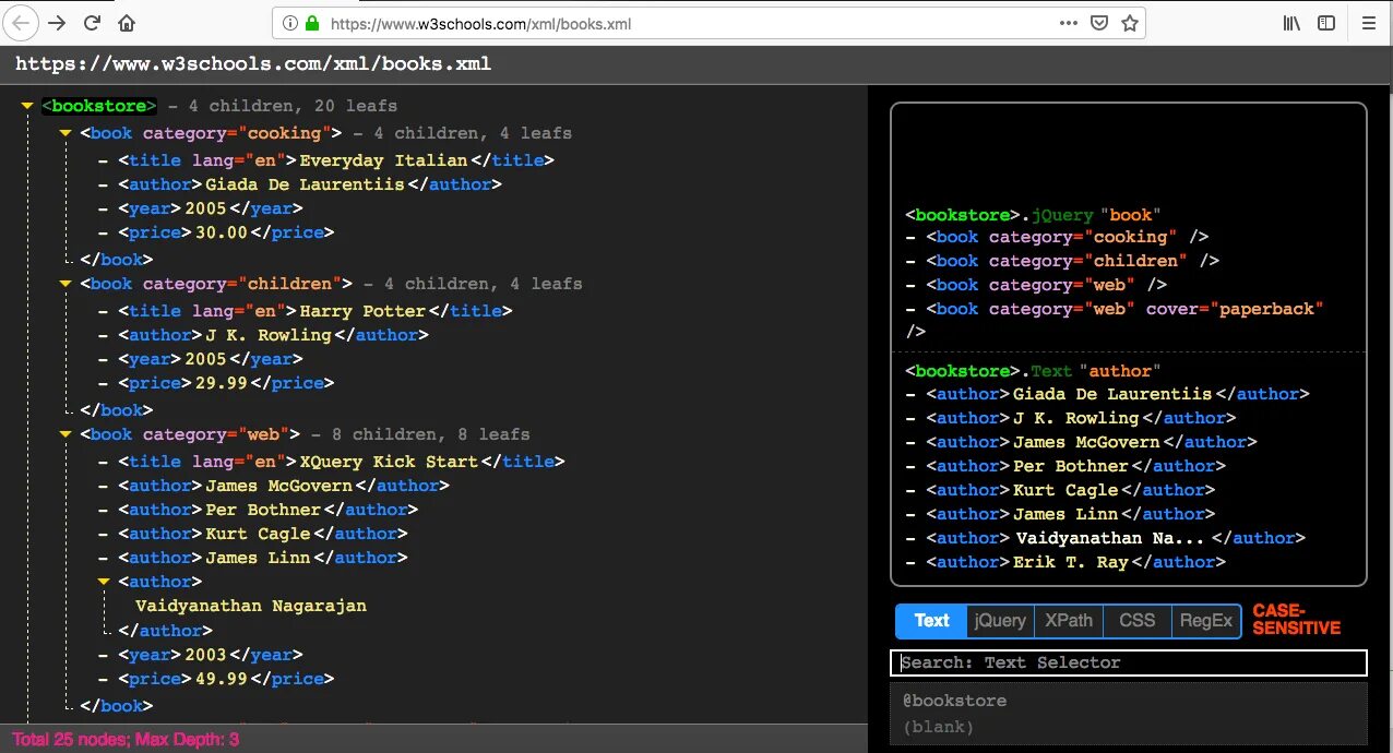 Views xml. Xml viewer. w3schools.com xml.