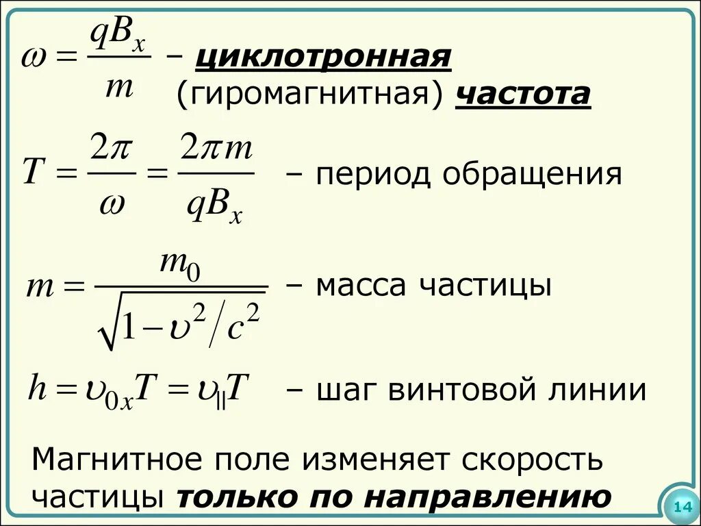 Как изменится период обращения заряженный. Частота обращения электрона в магнитном поле формула. Частота обращения электрона формула. Формула нахождения частоты обращения. Циклотронная частота.