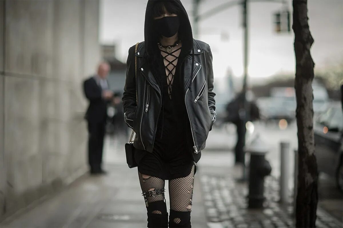 Goth Грандж. Гетто Готика стиль. Хэлс готы. Крутая черная одежда.