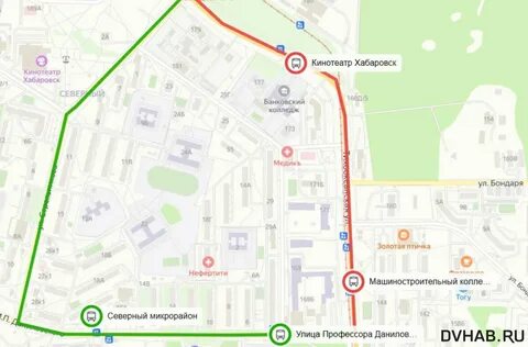 8 маршрут хабаровск остановки