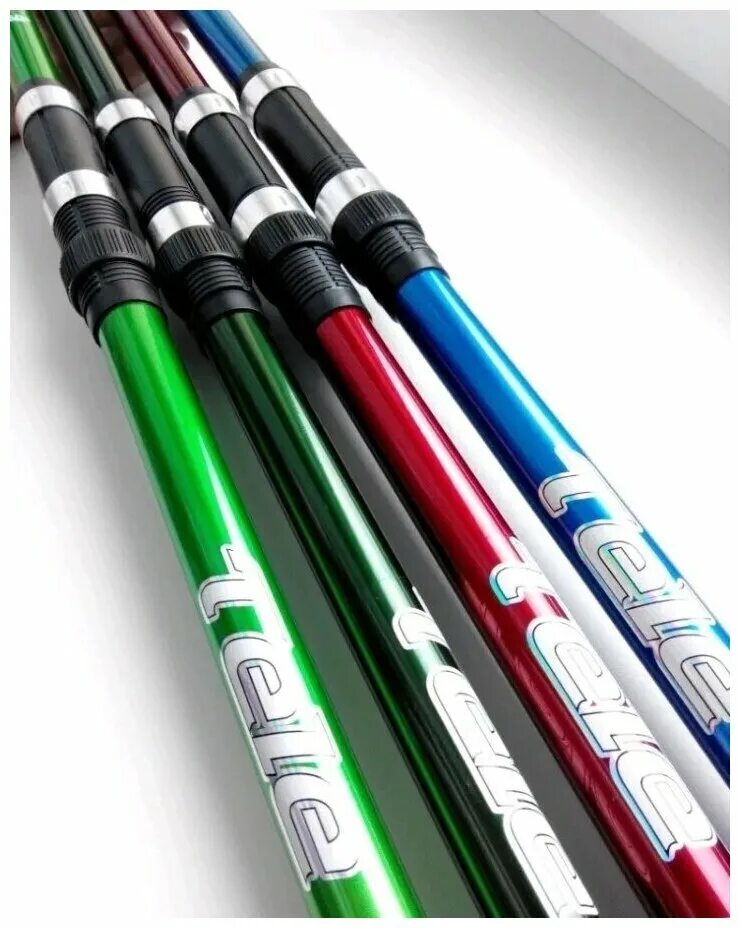 Удочки стеклопластик. Спиннинг синего цвета. 7. Маховая удочка 3 метра. Спиннинг прозрачная икра.