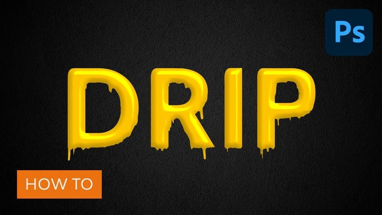 Dripping text. Dripping text