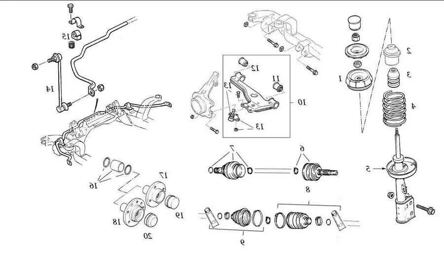 Передняя подвеска Опель Зафира б 1.8. Передняя подвеска Опель Вектра а 1.6. Устройства opel