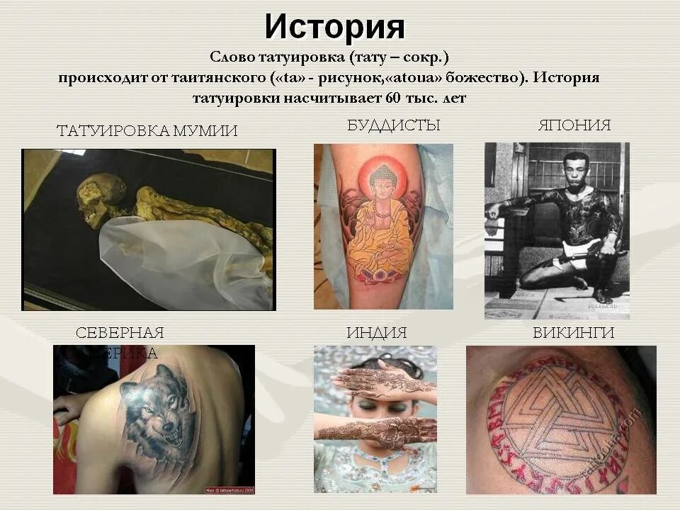 Опасны ли тату. Татуировки для презентации. Татуировки в древности. История возникновения татуировок.