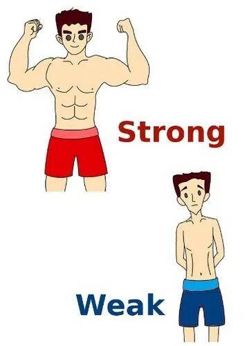 Карточки strong weak. Strong картинка для детей. Strong weak Flashcard. Weak strong вектор.