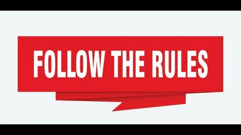But the rules