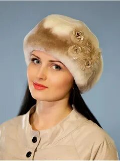 Шапка из мутона женская