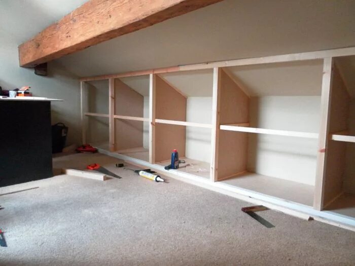 Einbauschrank, Dachschräge, Schiebetüren, Kleiderschrank, Schlafzimmerschrank Ta