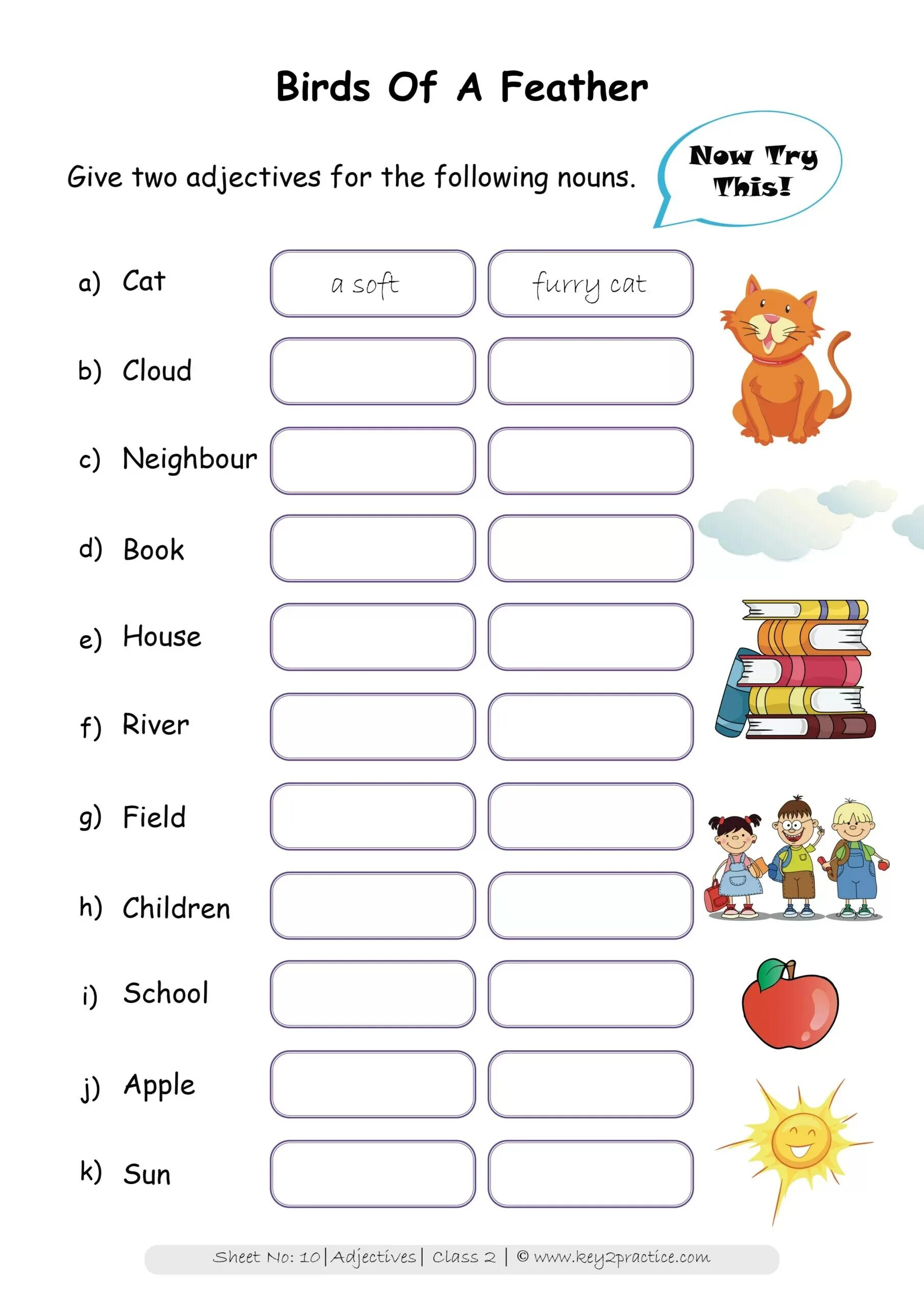 Adjectives Worksheets. Worksheets for 1st Grade English. Graded adjectives