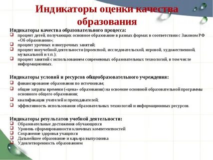 Индикаторы какой линии качества
