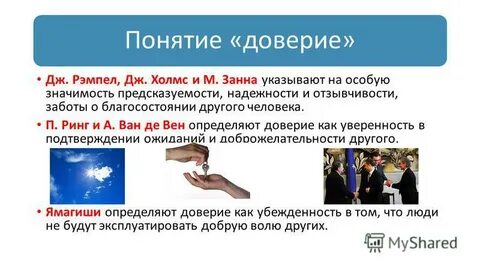 Понимание доверять