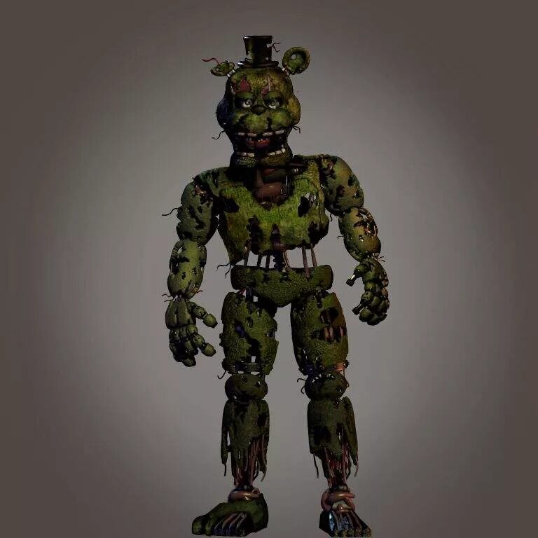 Как выглядит костюм спрингтрапа. Костюм спринг фредди. fnaf fredtrap.