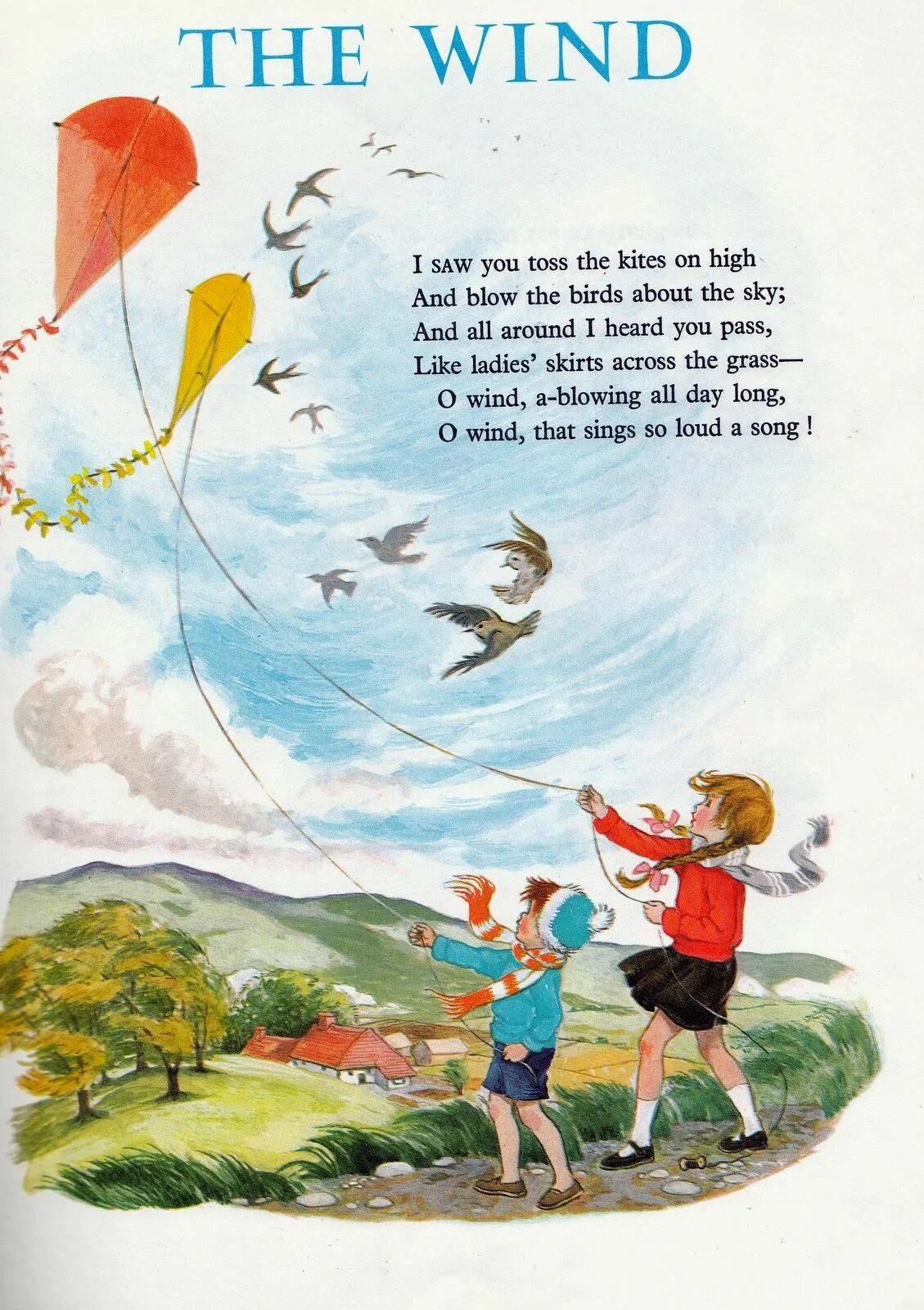 To see which the wind blows. Стихотворение the Wind. The Wind стих на английском. Стих про Kite. Стих a Rhyme.