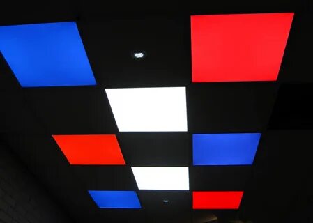 Светодиодная панель красно синяя
