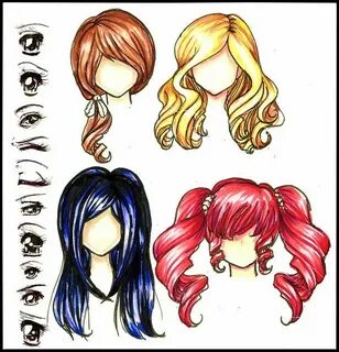 Como Desenhar Mangá: Gabaritos de Cabelos  Ponytail drawing, How to draw  anime hair, Drawings