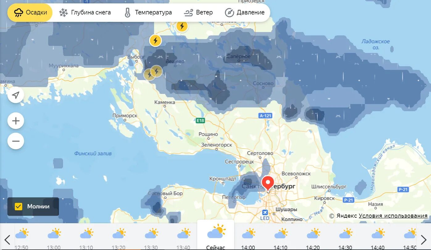 Карта погоды. Погода СПБ. Погода в Питере карта осадков.