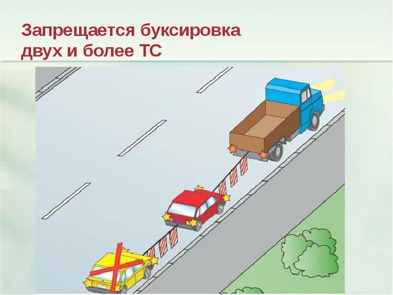 Буксировка автомобиля запрещена. Буксировка двух транспортных средств. Буксировка запрещается двух и более транспортных средств. Буксировка механических ТС. Буксировать несколько транспортных средств.