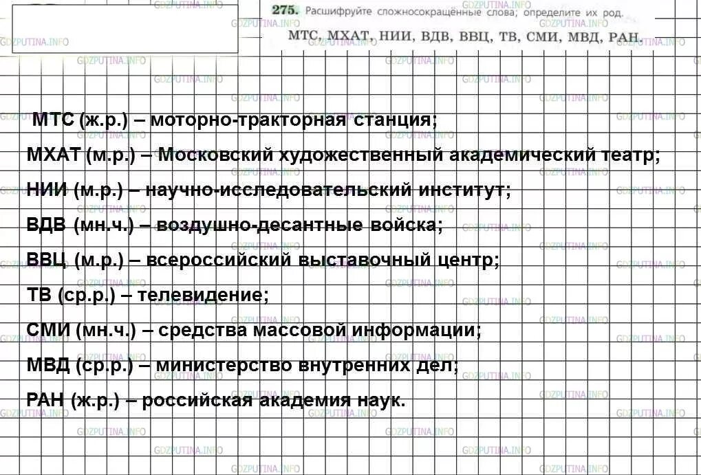 Нии сложносокращенное слово род