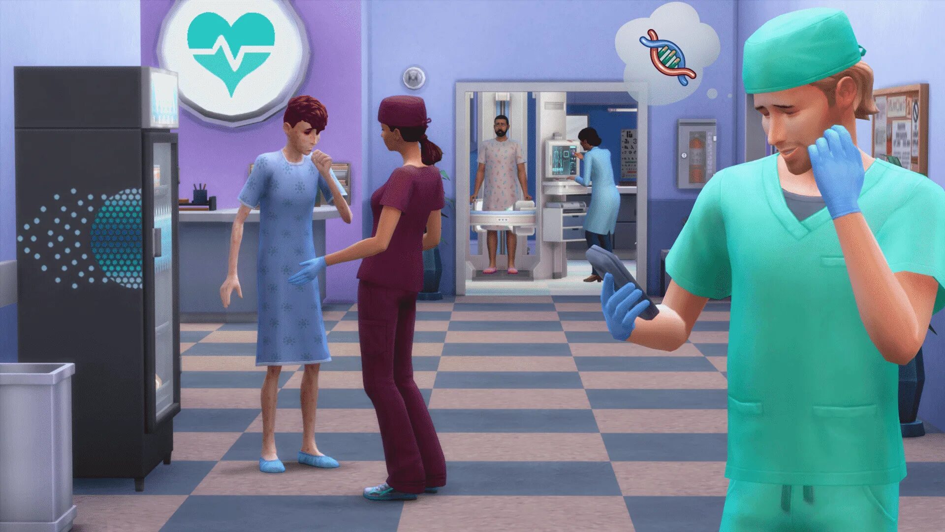 Новая игра как симс. SIMS 4 больница. Симс 4 врач. The SIMS 4. на работу. SIMS 4 Скриншоты.