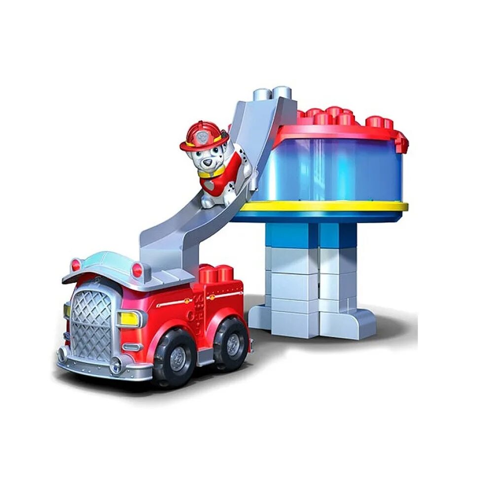 Конструктор Spin Master Paw Patrol офис спасателей и машина Маршала 18302. Машинка Paw Patrol Маршал. Конструктор щенячий патруль