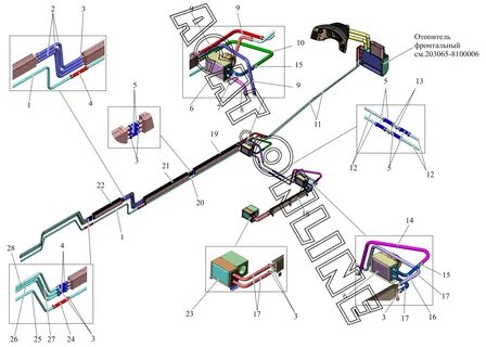 Схема печки газель некст