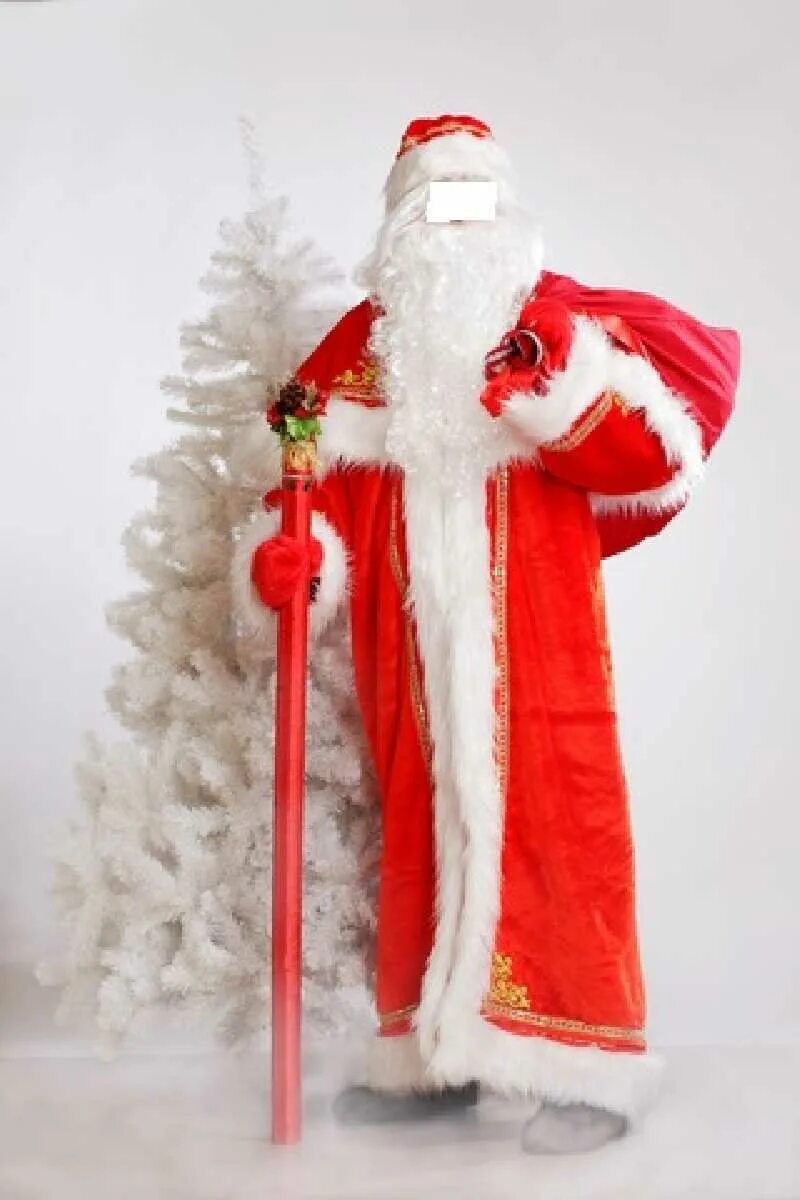 52-54. Зеленый костюм деда мороза. Шуточный костюм деда мороза. Карнавальный костюм «дед мороз королевский», аппликация, мех, р. Костюм деда мороза царский.