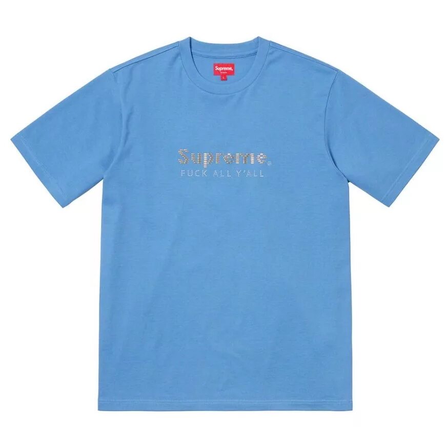 Supreme gold. Supreme футболка. Голубая футболка Supreme. Supreme ss19. Футболка Суприм оригинал.