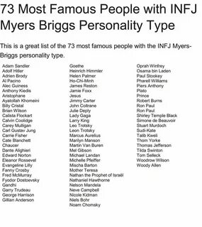 Infj тип личности