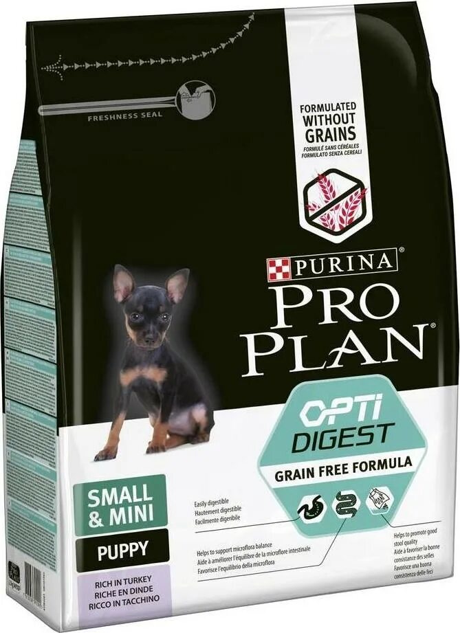 Корм для собак с индейкой купить. Pro Plan small Mini Opti Digest для собак. Корм Пурина для собак Pro Plan small Mini Puppy. Корм для собак Purina Pro Plan OPTIDIGEST индейка 700г. Opti Digest корм Проплан для собак.