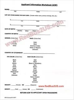Application worksheet