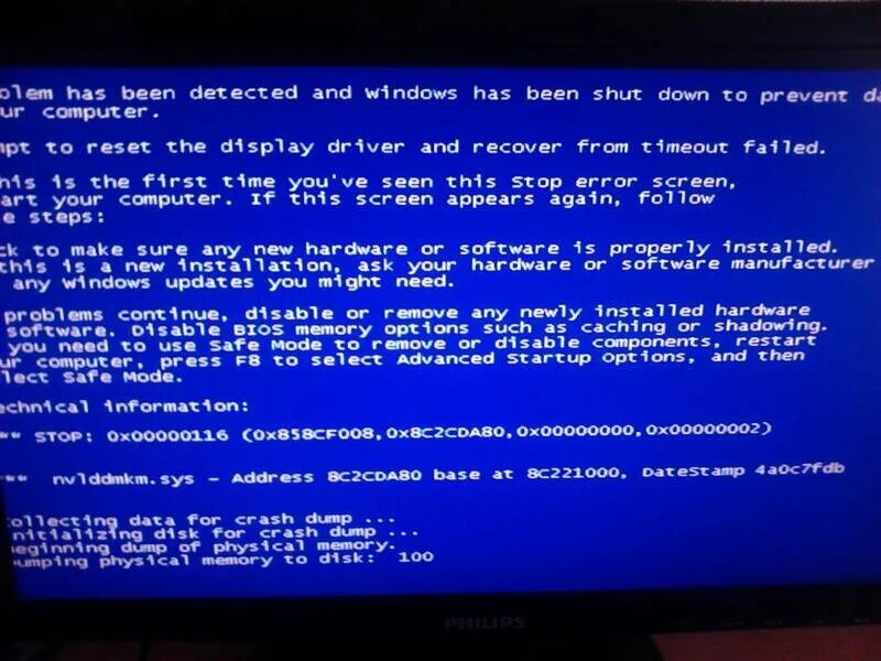 Red screen of death