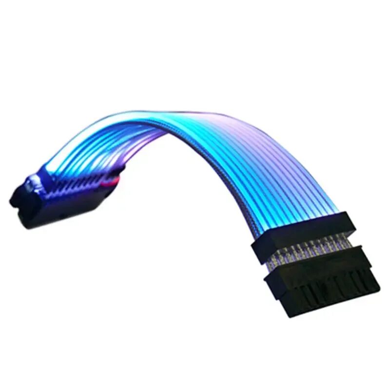 Rgb кабель для видеокарты. Удлинитель 24 pin rgb. 24 pin rgb кабель. удлинитель питания 24 pin  с ргб подсветкой. ргб удлинитель для материнской платы.