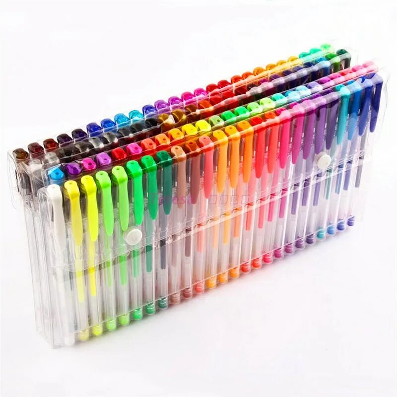 Цветные ручки. Ручка гелевая glitter Gel -colored сет 60 шт. Набор гелевых ручек 60 штук "Intelligent". Разноцветные ручки. Набор разноцветных гелевых ручек.