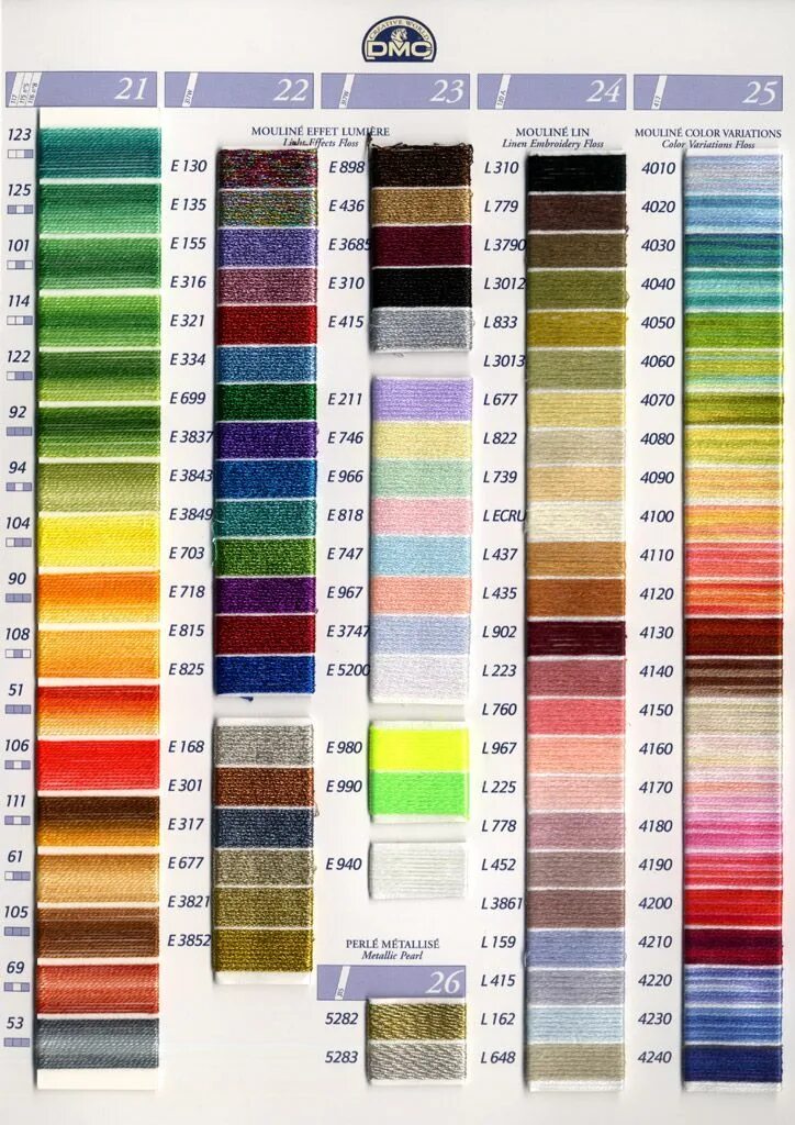 Pin on nici Dmc floss chart, Embroidery floss, Flower studs