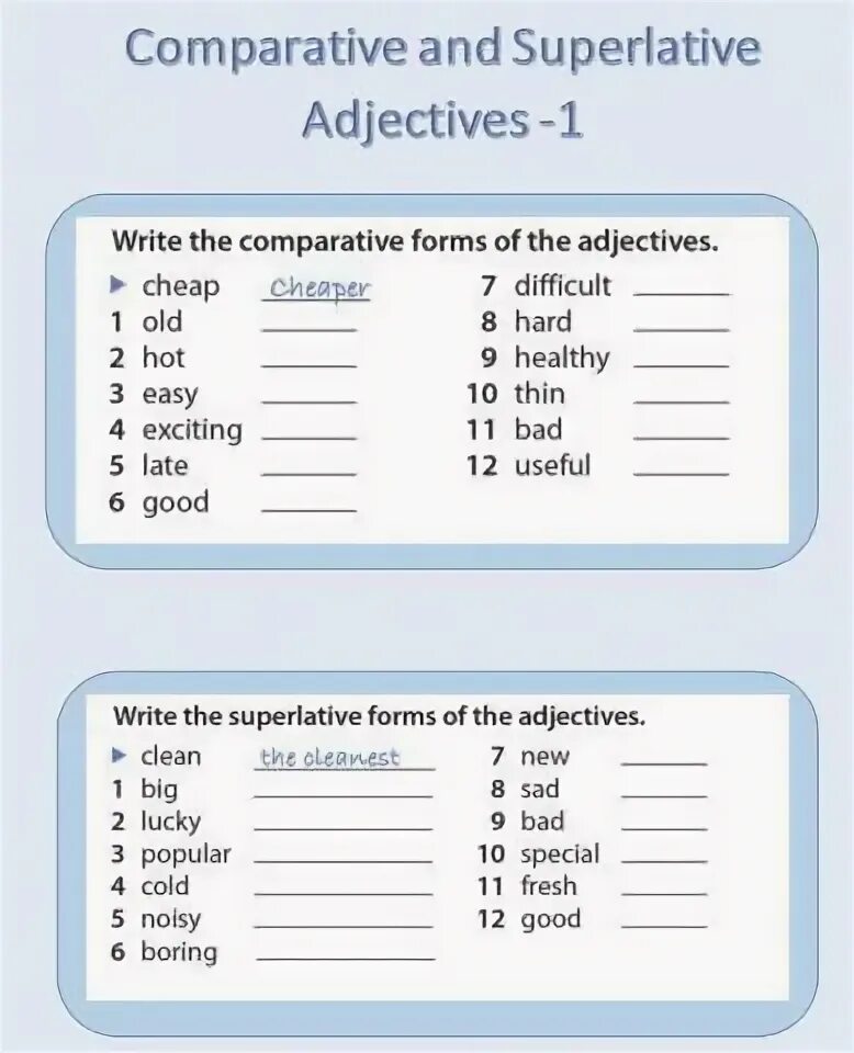 Comparative задания. Comparative and Superlative adjectives 4 класс. Степени сравнения Worksheets. Степени прилагательных в английском языке Worksheets. Degrees of Comparison задания.