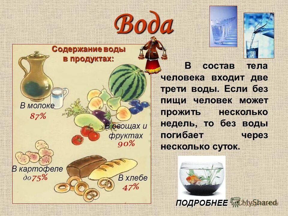 Питание элемент воды