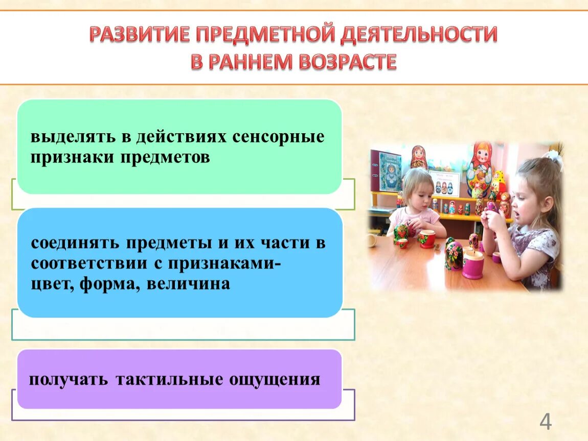 Развитие предметной деятельности игра