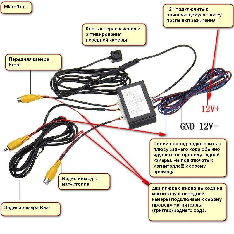 Как подключить задний камера автомобиль. Схема подключения передней видеокамеры к магнитоле. Схема подключения передней видеокамеры на автомобиль. Схема подключения фронтальной камеры к автомагнитоле.