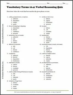 The vocab quiz