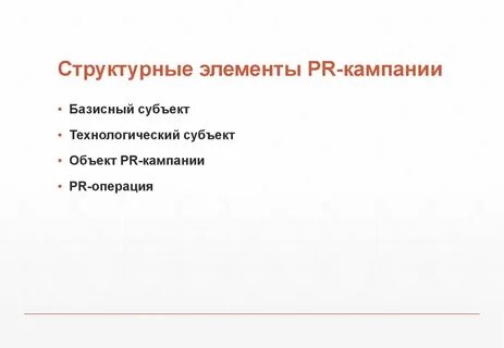 Понятие кампания