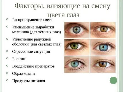 Когда глаза меняют цвет