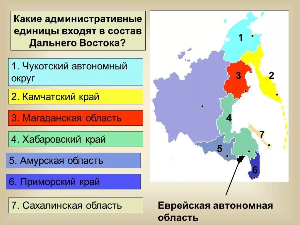 Край территориальная единица. Состав дальнего Востока субъекты. Дальний Восток состав района субъекты. Административно-территориальное деление дальнего Востока. Административный состав дальнего Востока.