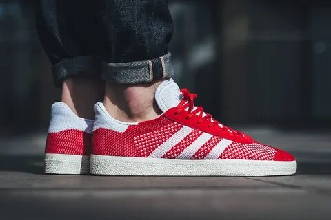 adidas Gazelle Primeknit Blue Red Grey - Sneaker Bar Detroit.