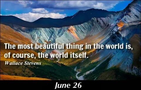 The world is beautiful